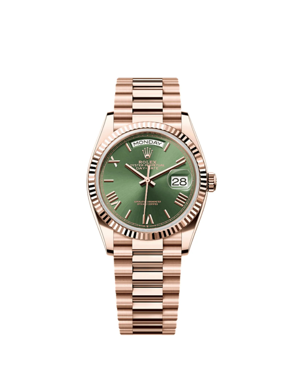 Rolex Day-Date Olive Dial 128235 36 mm