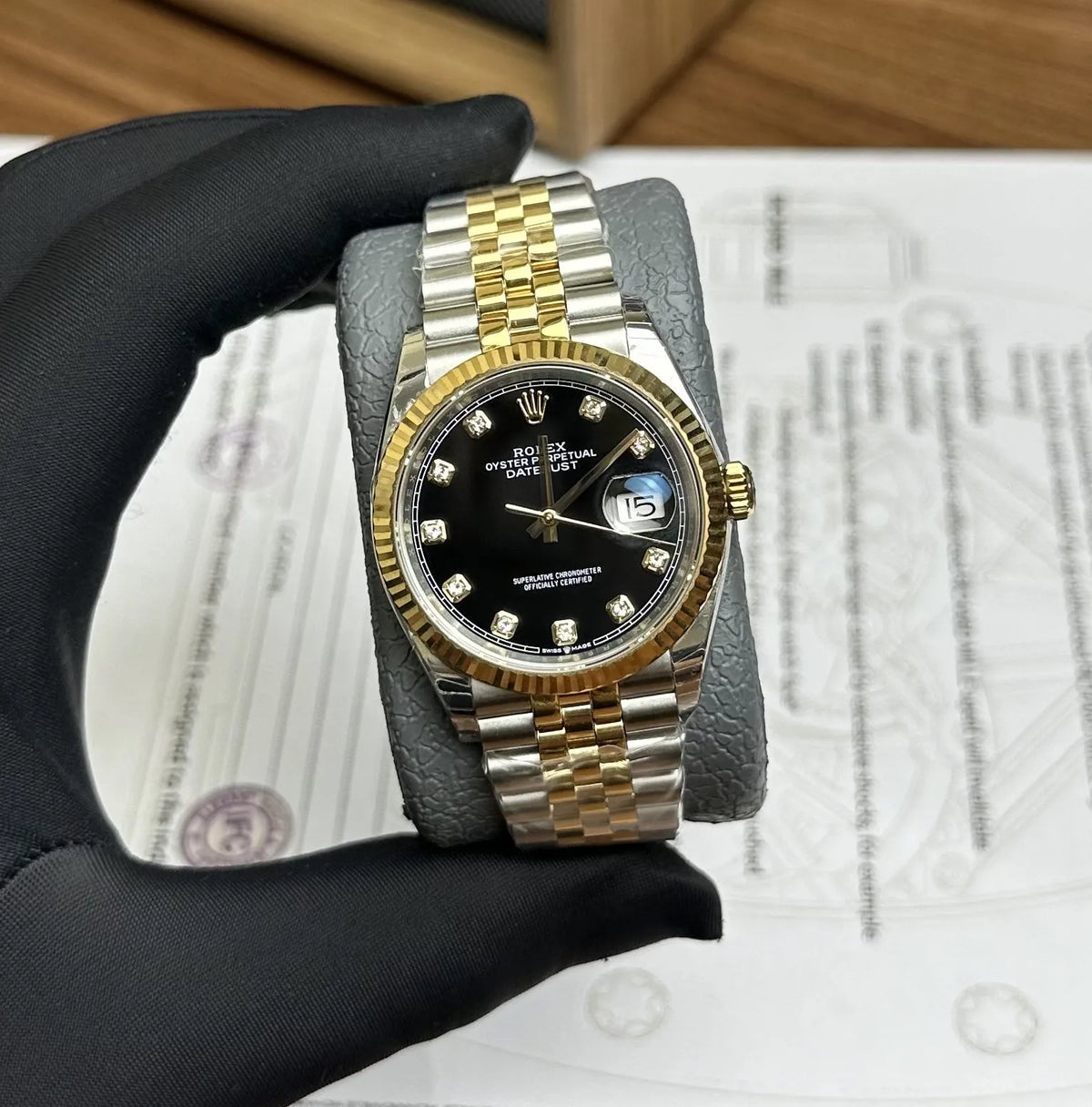 Rolex Datejust Black Diamond Dial 126333-0006 41 mm