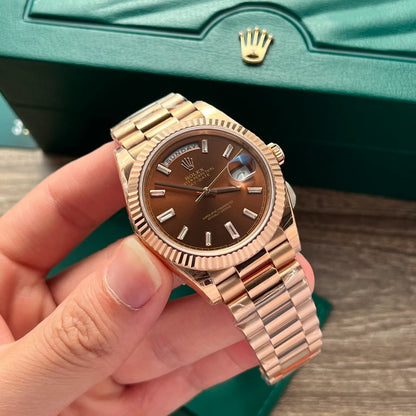 Rolex Day-Date Chocolate Diamond Dial 228235-0003 40 mm