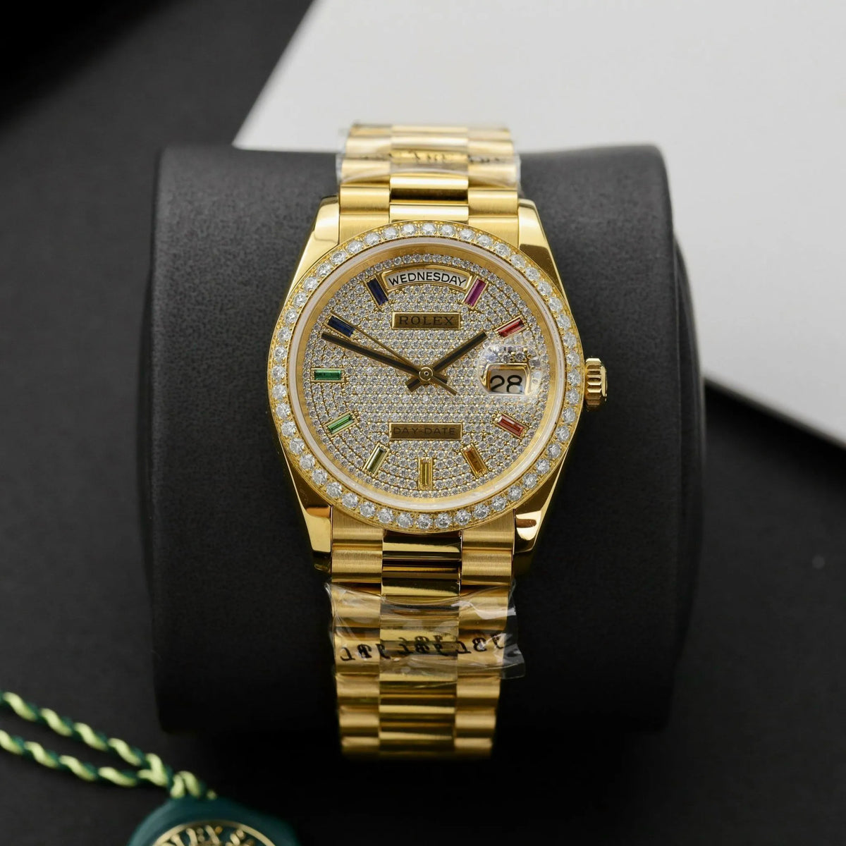 Rolex Day-Date Diamond-Paved Dial 128398tbr-0012 36 mm