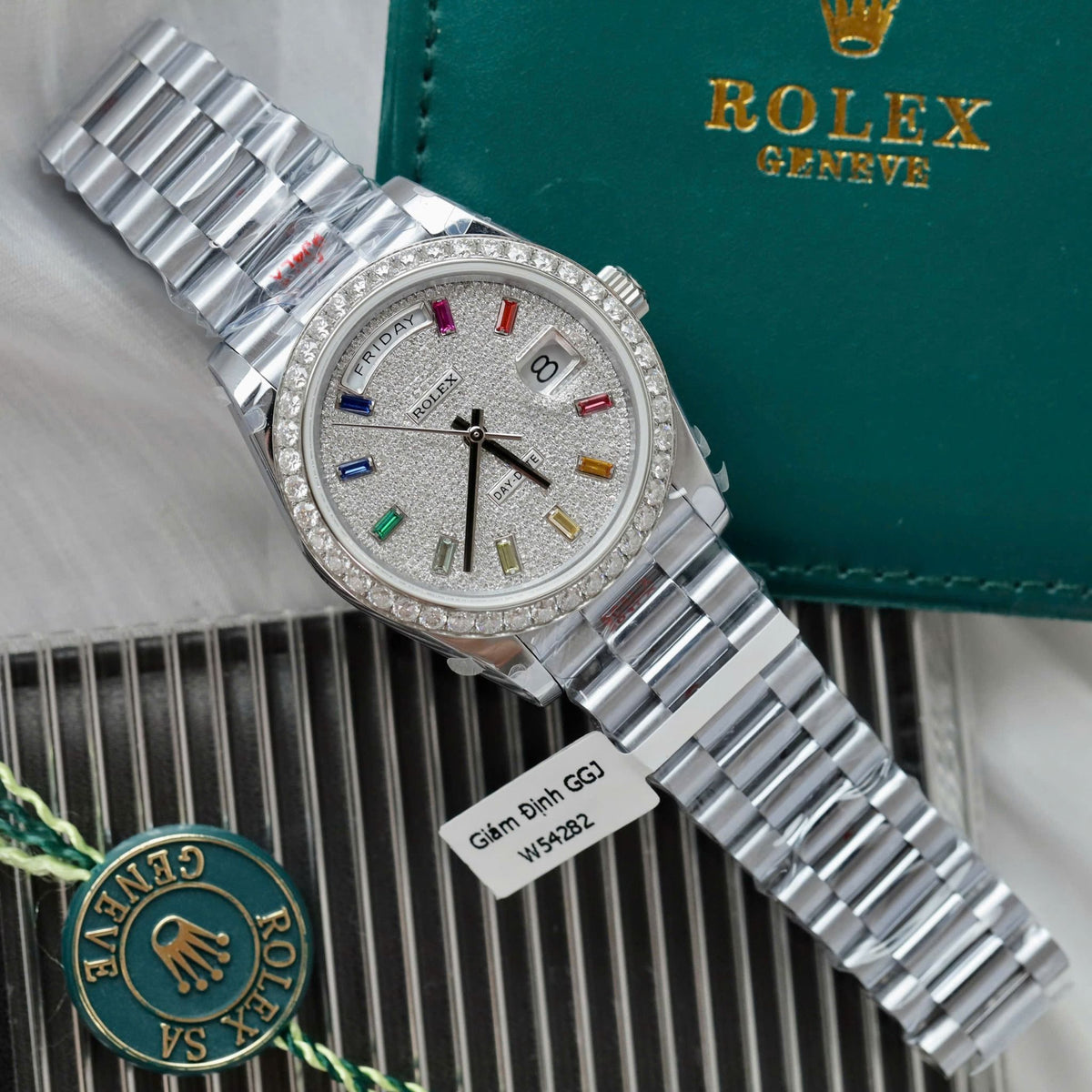 Rolex Day-Date Diamond-Paved Dial 128399tbr-0005 36 mm