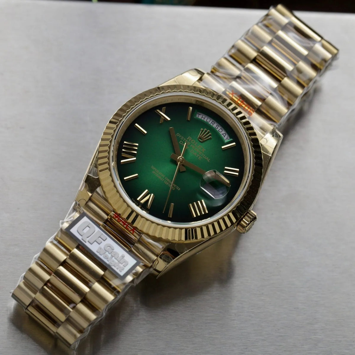 Rolex Day-Date Green Ombré Dial 128238-0118 36 mm