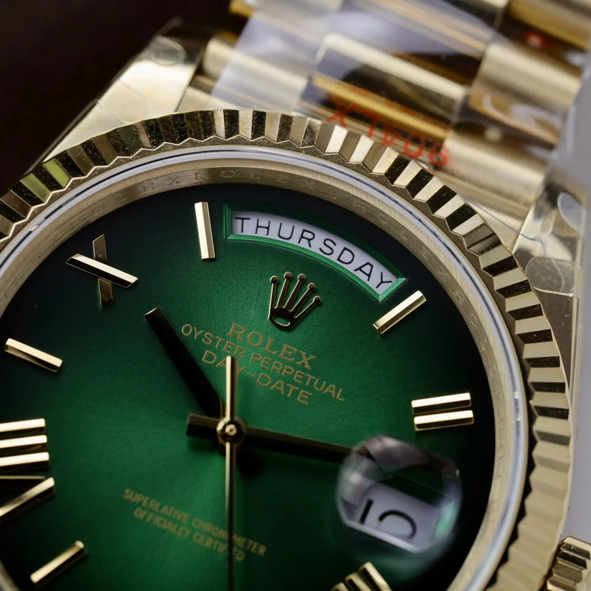 Rolex Day-Date Green Ombré Dial 128238-0118 36 mm
