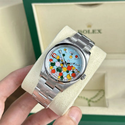 Rolex Oyster Perpetual Turquoise blue Dial 277200 31 mm