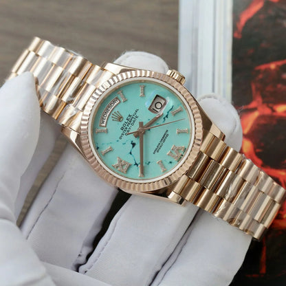 Rolex Day-Date Turquoise Diamond Dial 128238-0071 36 mm