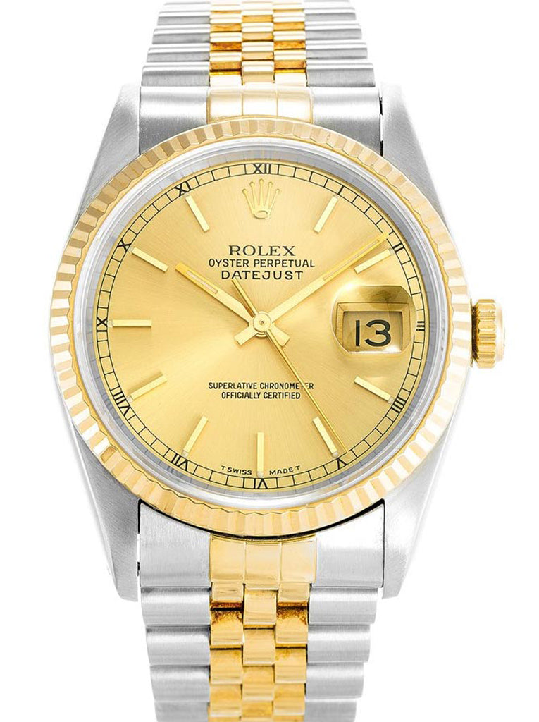 Rolex Datejust Gold Dial 16233 36 mm