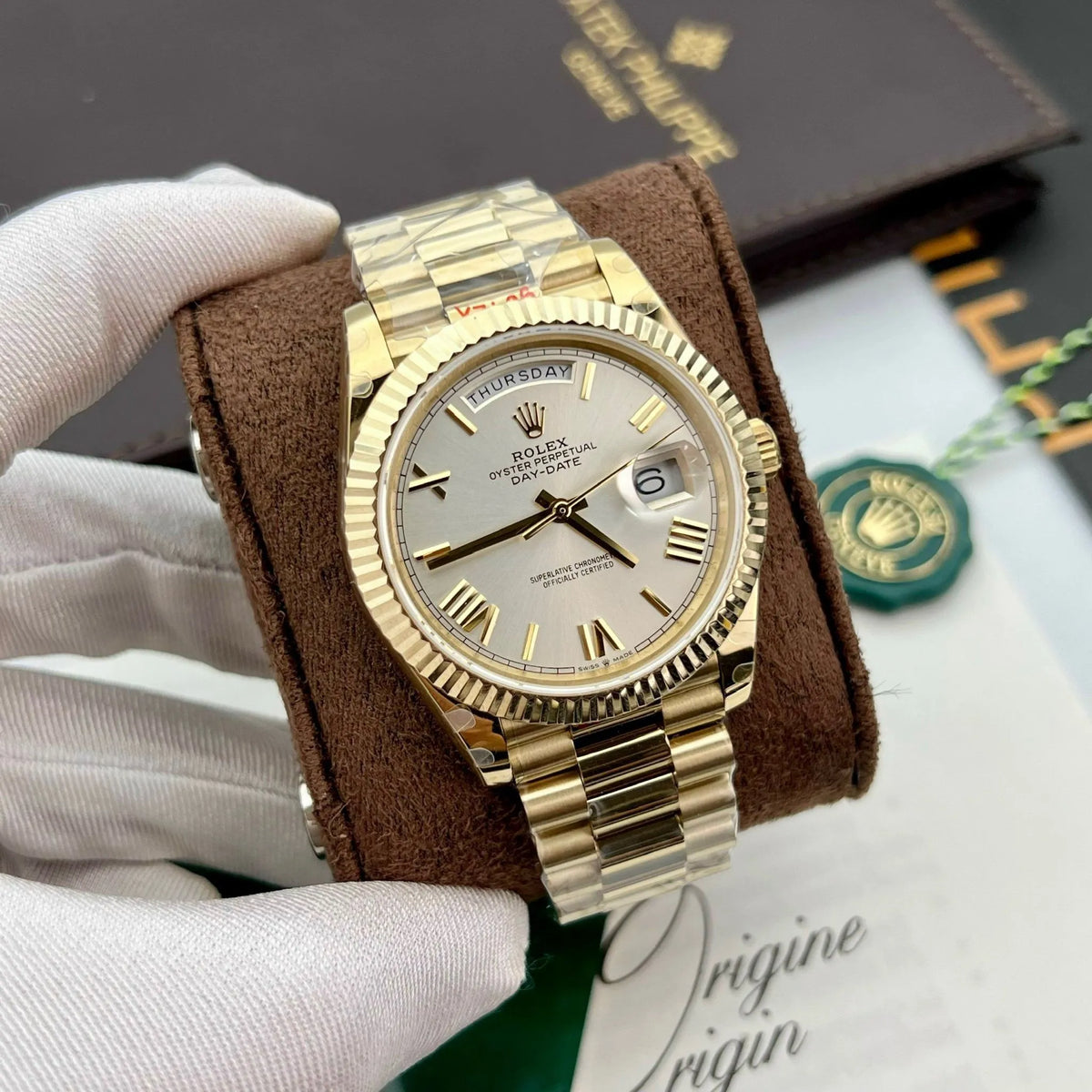 Rolex Day-Date Silver Dial 228238-0002 40 mm