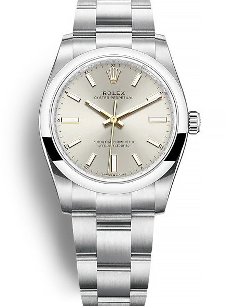 Rolex Oyster Perpetual Lady Silver Dial 124200 34 mm