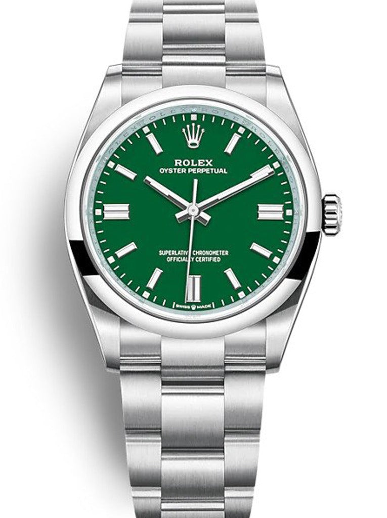 Rolex Oyster Perpetual Lady Green Dial 126000 36 mm