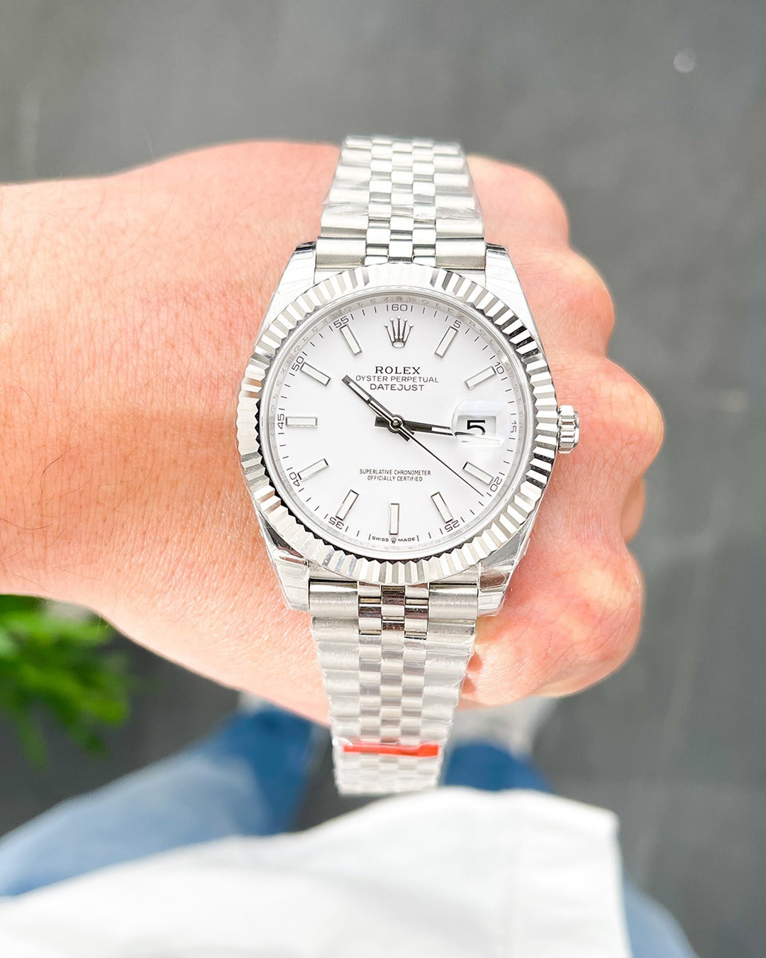 Rolex Datejust White Dial 126334 Jubilee Flutted 41 mm