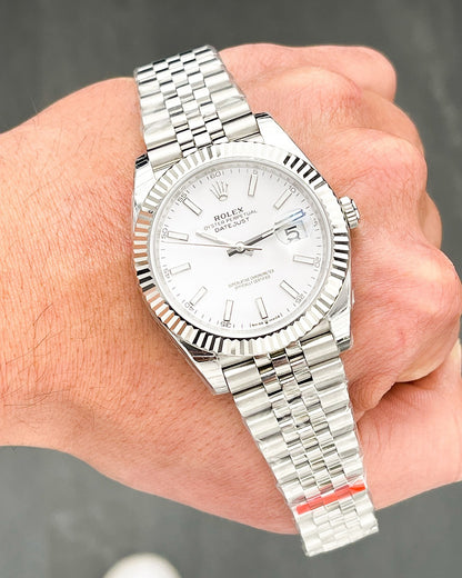 Rolex Datejust White Dial 126334 Jubilee Flutted 41 mm