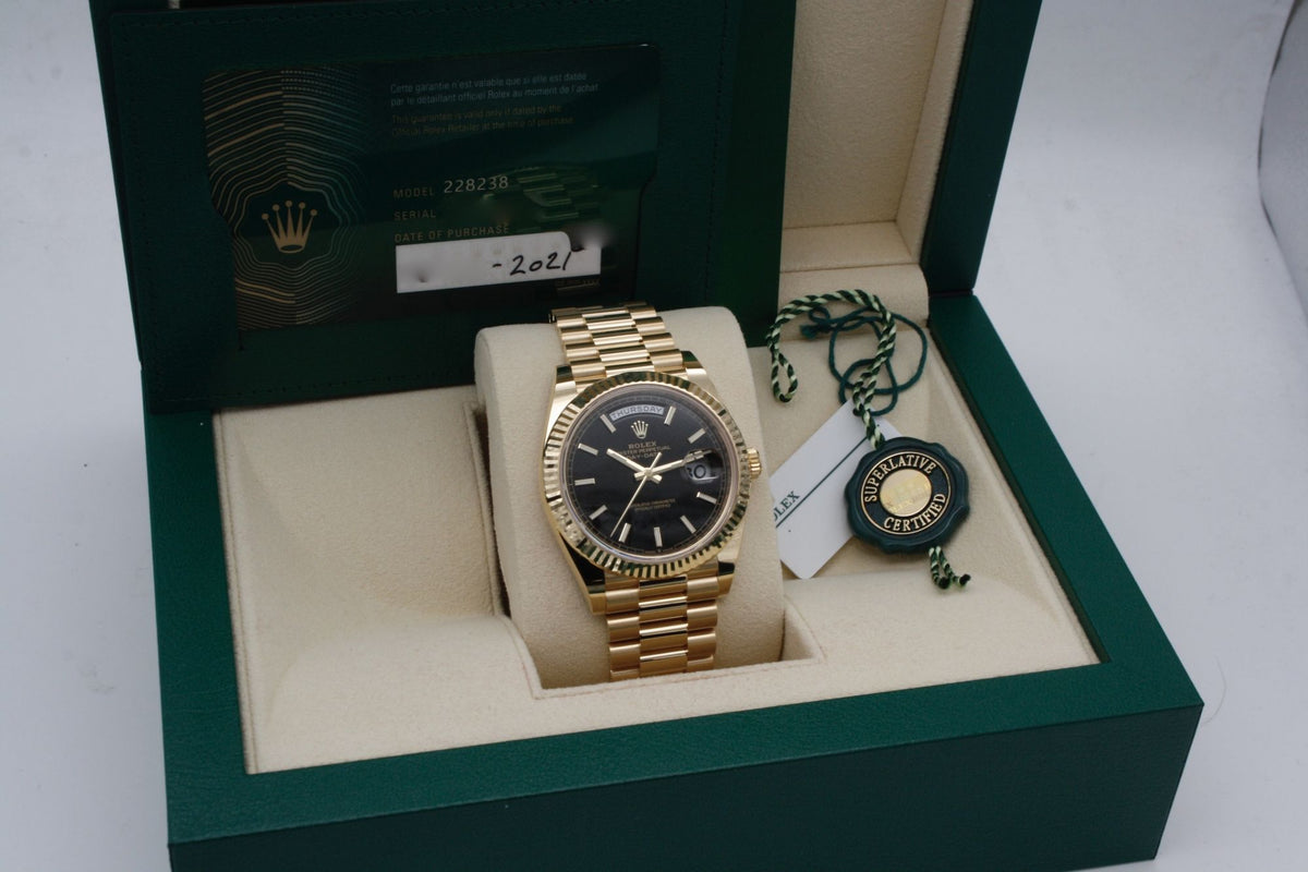 Rolex Day-Date Black Dial 228238 40 mm